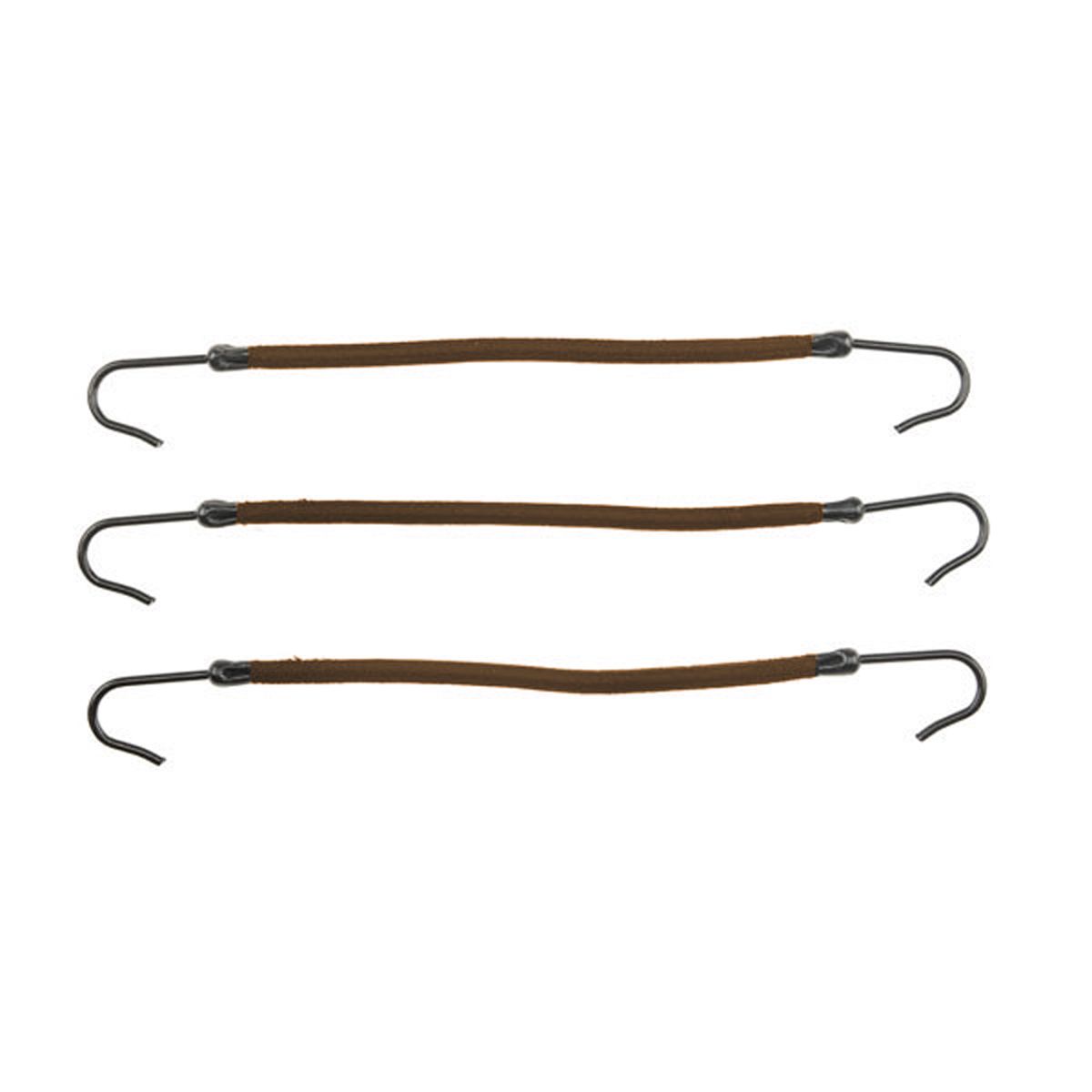 Élastique de coiffure devant avec crochets marron 10 pcs.