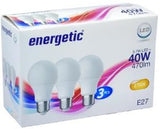 Lampes à ampoule LED énergiques E27 40W 3 pièces