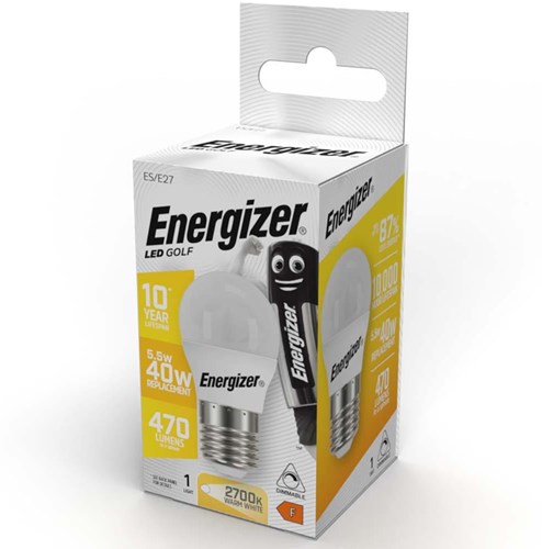 Energizer LED balle E27 5,5-40W 2700K mat dimmable - 2602610