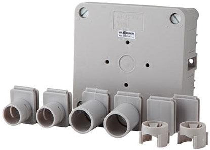 Enzo abl boîte à câbles uni abl gris avec couvercle 4047850