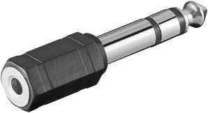 Adaptateur Goobay Jack 3,5 mm > Jack 6,35 mm (noir argent, stéréo)