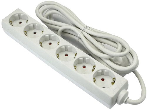 Enzo entac tcd ra cordon 6 voies 1,5 mètre blanc 6872620