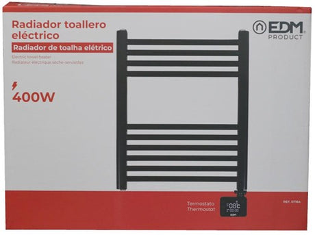 Enzo handdoekradiator | 400w | met touch bediening | zwart - 8676028