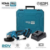 Koma tools accu haakse slijpmachine | 4.0ah | 20v | 115mm | incl. 1x accu en koffer - 6490160