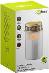 Lampe funéraire LED Enzo | 12 cm avec minuterie | blanc (sans batterie 2xc) | lumière commémorative | lumière funéraire | lumière de deuil - 5099412