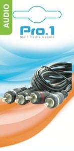 Enzo pro-1 audio 2 tulp male -> 2 tulp male 2,5 meter 9206025