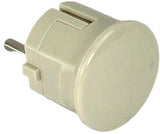 Prise de terre Enzo coudée en bakélite blanche mk 6140595