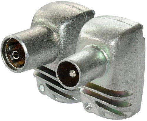 Enzo technetics lot de 2 fiches coax coudées métal 4g - 2074010