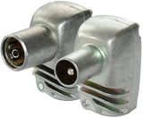Enzo technetics lot de 2 fiches coax coudées métal 4g - 2074010