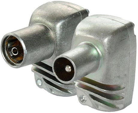 Enzo technetics lot de 2 fiches coax coudées métal 4g - 2074010