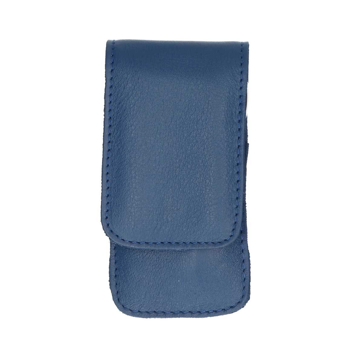 Erbe solingen trousse à manucure 3 pièces avec fermeture à bouton-pression bleu foncé (erbe9071)
