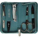 Erbe solingen trousse à manucure 5 pièces avec fermeture éclair turquoise (erbe9204)