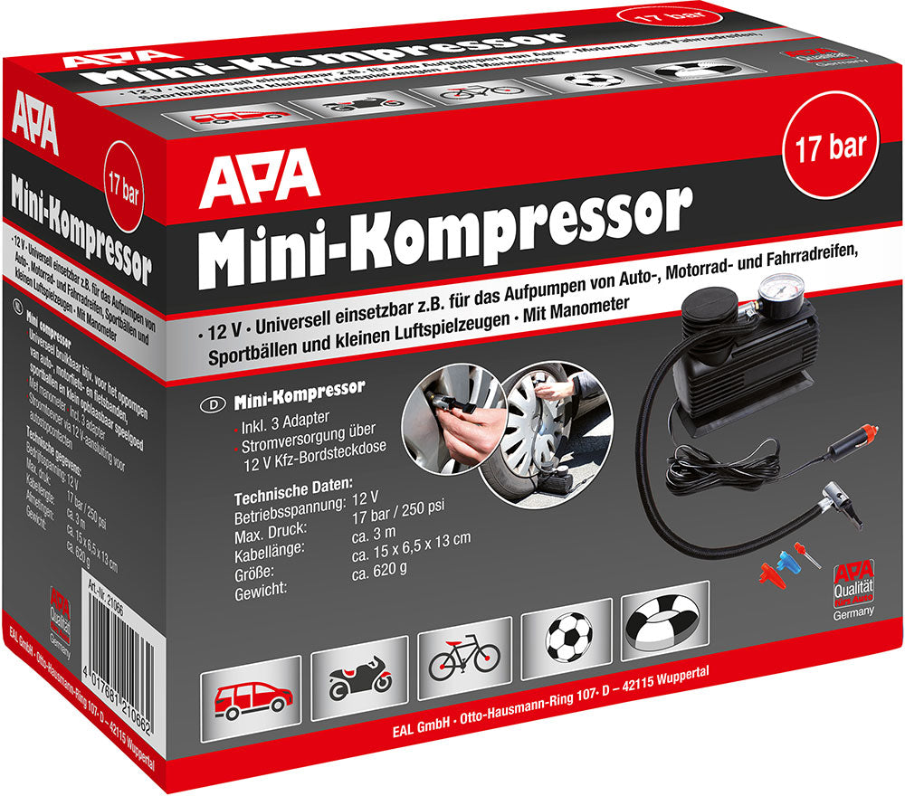 Mini compresseur Eufab 12v 17bar