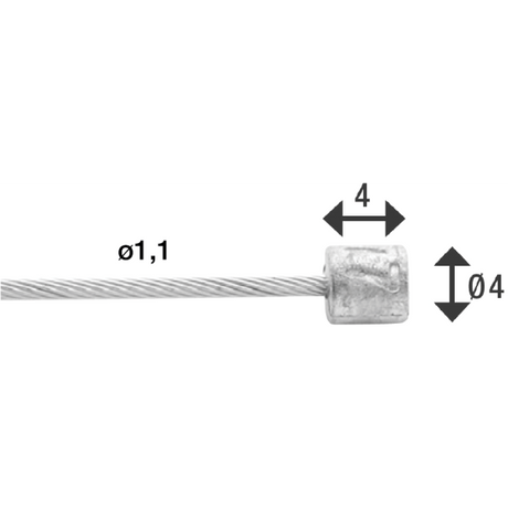 Interrupteur Elvedes Câble intérieur en acier inoxydable 3M Nippel 4x4 (50)