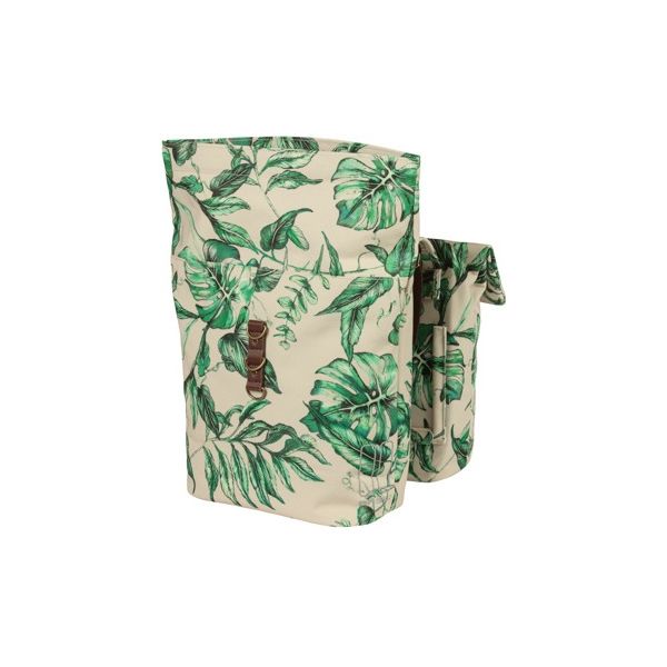 Sac double à vélo de basilic, animal de compagnie recyclé, repliement de retenue à l'eau, unisexe, vélo, beige de sable