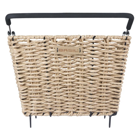 Panier à vélo Basil cento aspect rotin multi système 40 x 25 x 12 cm - jonc de mer