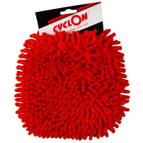 Laver le gant microfibre rouge