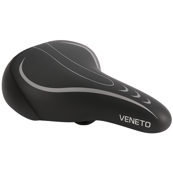 Edge Bicycle Saddle Veneto incl. Support arrière et lumière arrière - noir