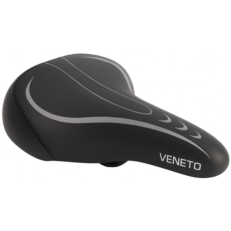 Edge Bicycle Saddle Veneto incl. Support arrière et lumière arrière - noir