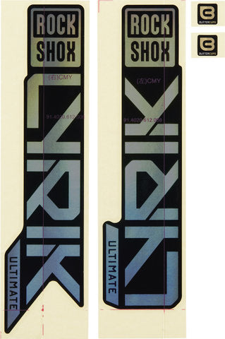 Ensemble de décoration Rockshox, ensemble de décalcomanies rs brillant arc-en-ciel