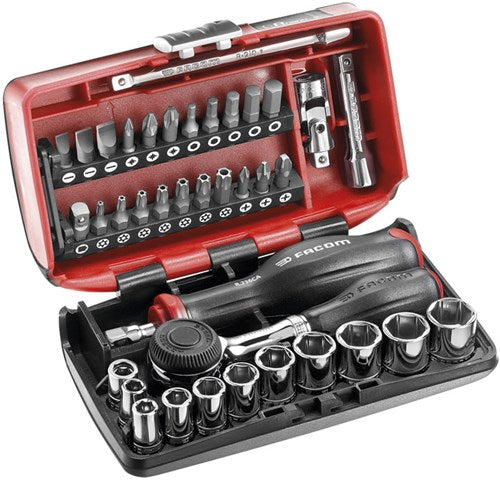 Boîte à prises Facom à cliquet avec poignée rotative 1 4 - r.360nanopb