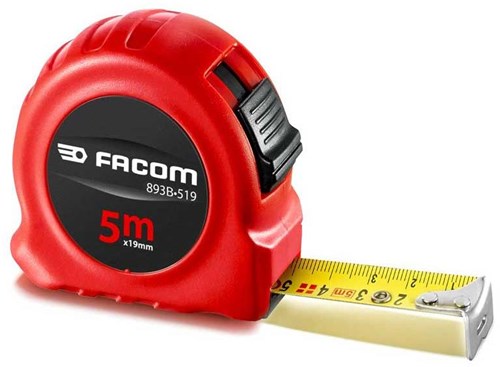 Facom mètre ruban double z boîtier abs 5m 19mm - 893b.519pb