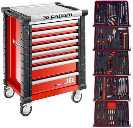 Servante à outils Facom jet 8 tiroirs m3, 5 tiroirs. chargement, rouge