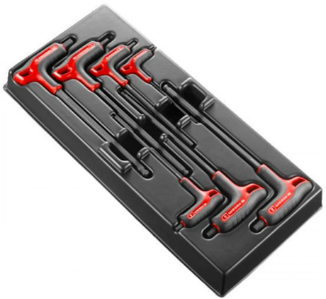 Clés hexagonales Facom 6 pans, tête sphérique ergonomique en T 7 mm