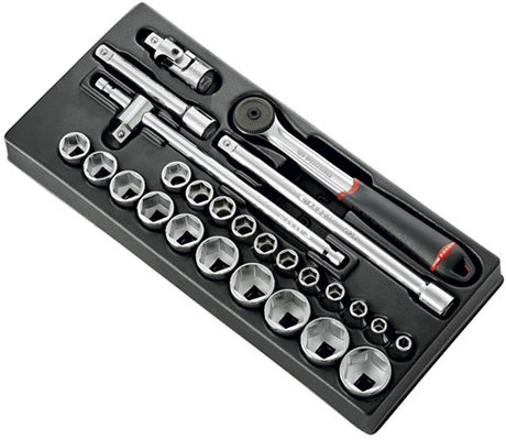 Facom module 1 2 prises 6 côtés et cliquet s.161b - l4 - mod.s161-46