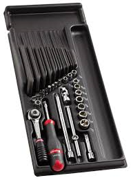 Facom module 1 douilles 4" 6 faces - clés et embouts six pans - pouces - mod.r161-1u
