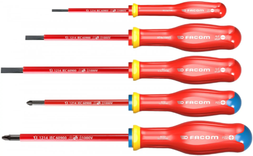 Facom jeu de tournevis protwist 5 pièces 1000v - at5ve.pb - at5ve.pb