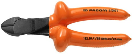 Facom pince coupante latérale fil dur, isolé 180mm - 192.18avse