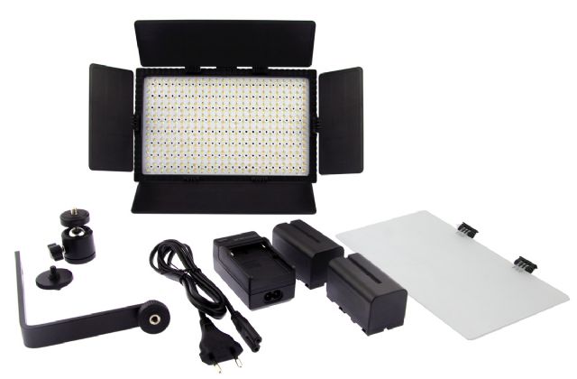 Falcon Eyes Bi-Color LED Lamp Set Dimmable DV-384CT-K2 incl. Battery