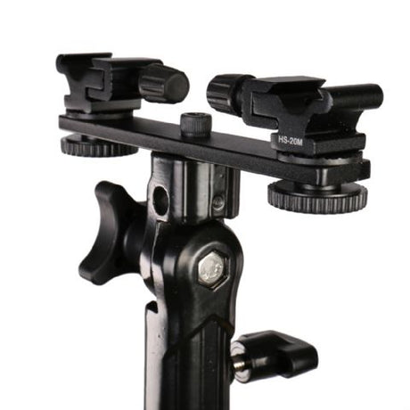 Falcon Eyes Twin Mount Bracket Inclinant + 2 x Flash Shoe CLD-14A