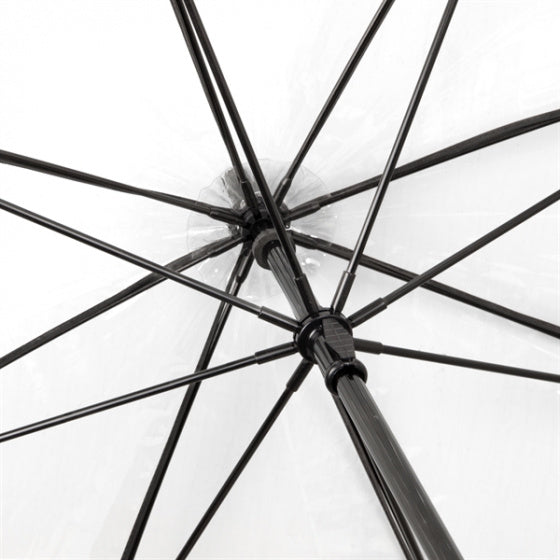 Parapluie de falcone 120 cm polyester noir transparent