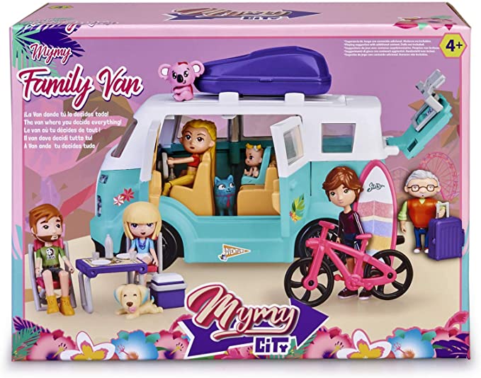 Famosa mymy city - camping-car familial jouet avec de nombreux accessoires