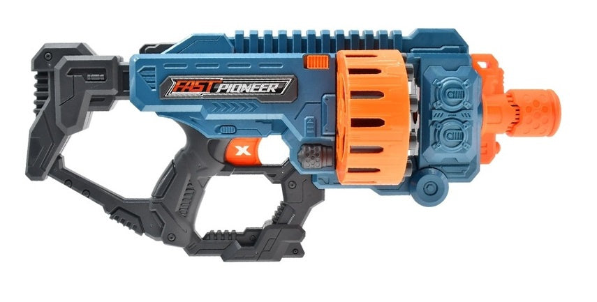 Pistolet jouet pionnier rapide avec entrepôt rotatif 36 balles