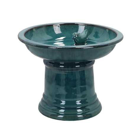 Bain d'oiseaux design Esschert sur pied pétrole Ø29xh23cm