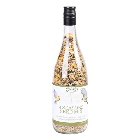 Bouteille de vin design Esschert avec saupoudrage de nourriture
