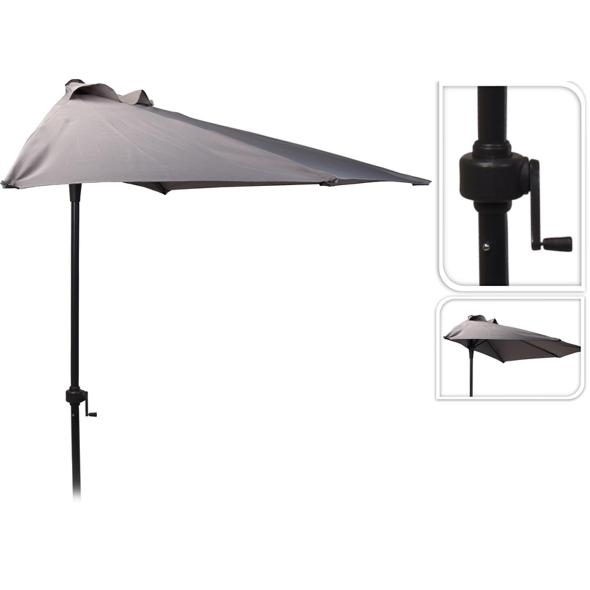 Parasol de jardin Pro demi-rond ø250cm