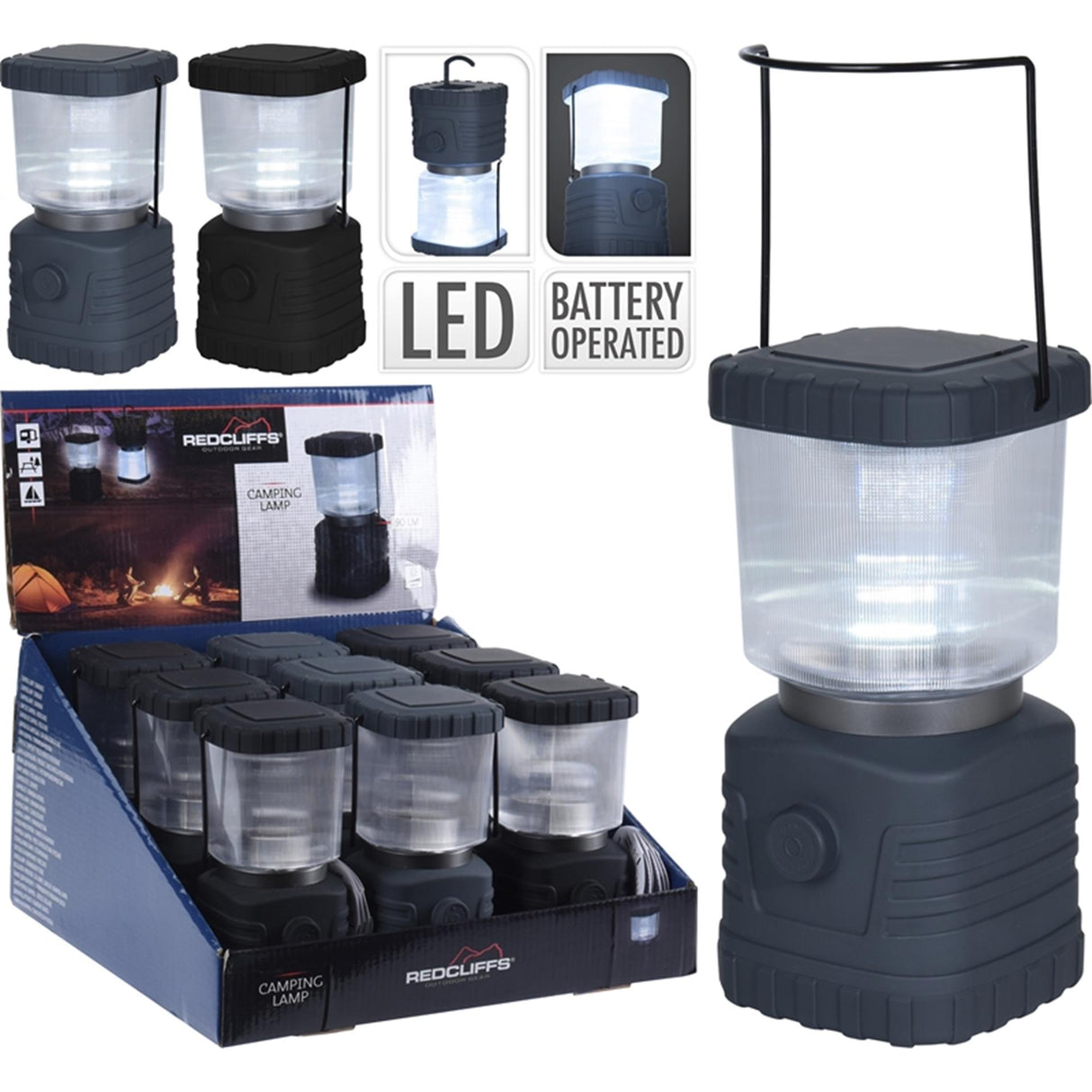 Lampe de camping Redcliffs LED sur pied 16cm