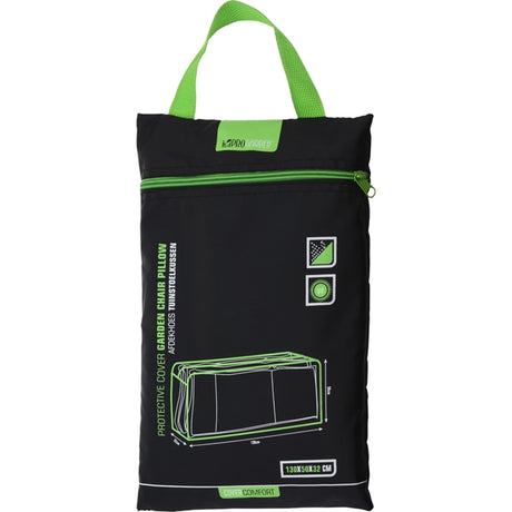 Housse de coussin de jardin Pro garden 130x50x32 noir