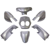 Jeu de plaques de bordure 9 pièces pour Yamaha Neos - de 2008 à 2011 - modèle 2 et 4 temps - argent métallisé