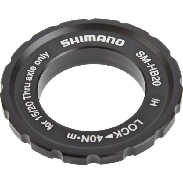 Adaptateur de disque de frein Shimano, bague de verrouillage central pour moyeux à axe traversant SM-HB20