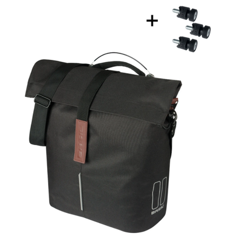 Basil sac city shopper simple | viser les goujons | noir | 14-16l