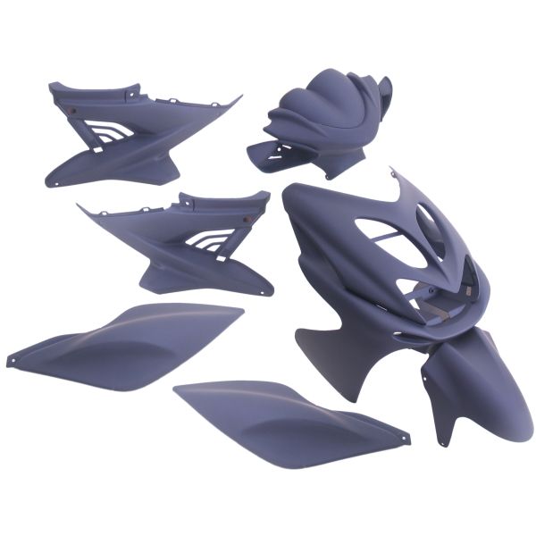 Jeu de plaques de bordure 9 pièces pour Yamaha Aerox jusqu'à 2014 - bleu foncé mat