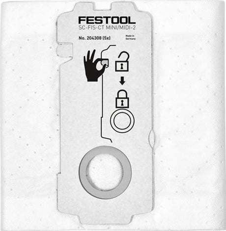 Festool accessoires sac filtrant autonettoyant sc-fis-ct mini midi-2 5 ct15 - 204308