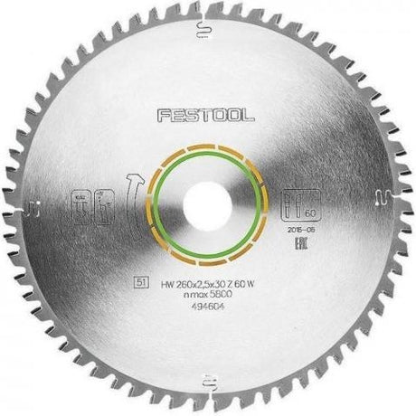 Accessoires Festool lame de scie universelle w60 | 260x2,5x30 | 494604
