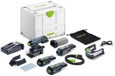 Festool rtsc 400 3.0 i-set | ponceuse orbitale à batterie 18v dans systainer (2x batterie 3,0ah + chargeur rapide TCL 6) - 578934