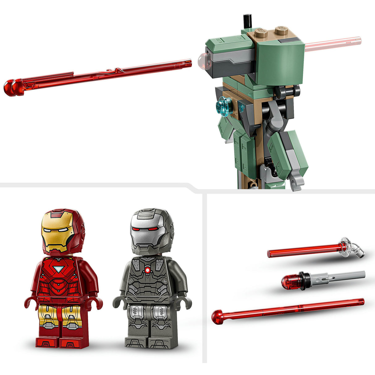 Lego super heros merveille 76320 iron man et machine de guerre contre les drones marteaux